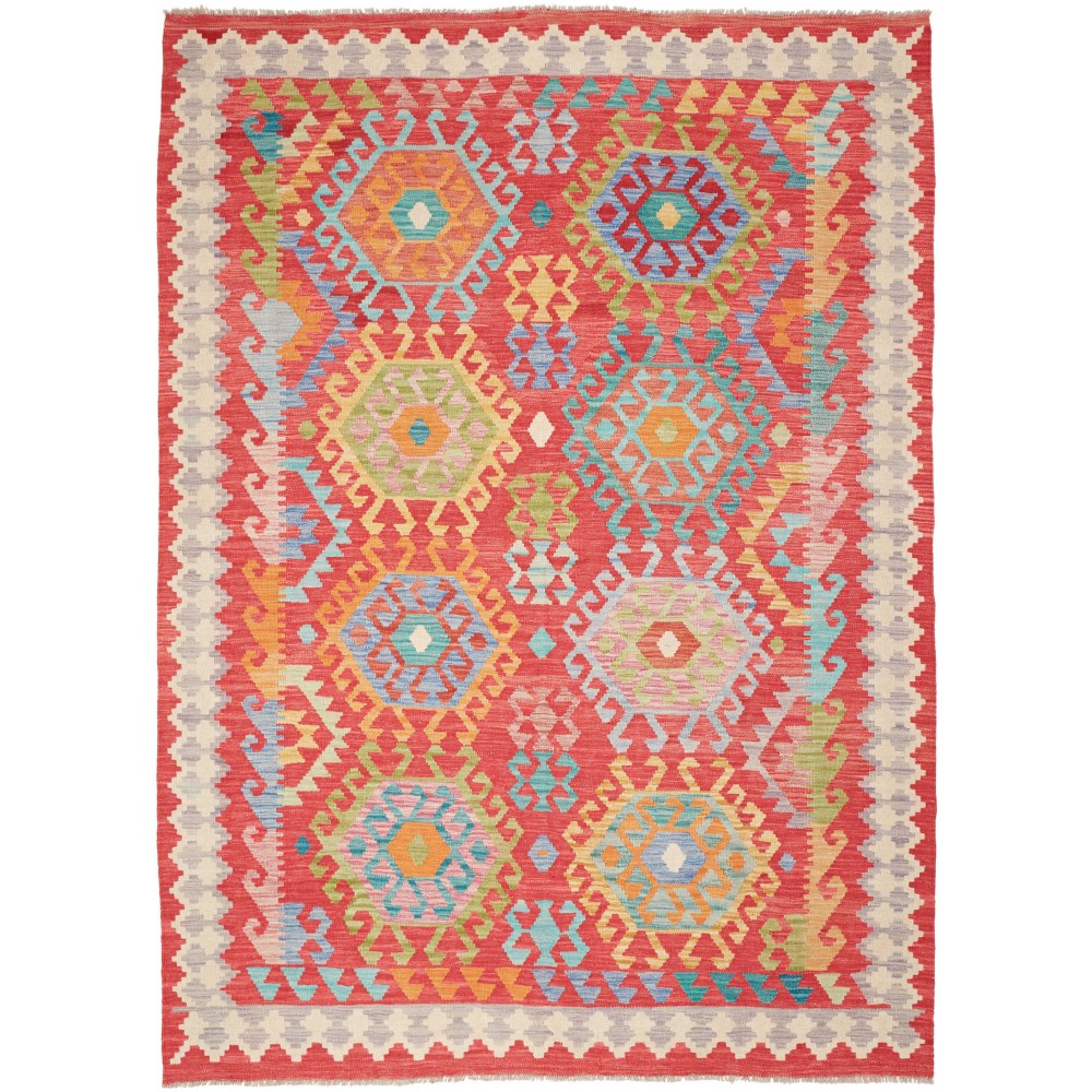 Tappeto Kilim Afghanistan marrone 185x253 Tappeto Kilim Afghanistan marrone 185x253