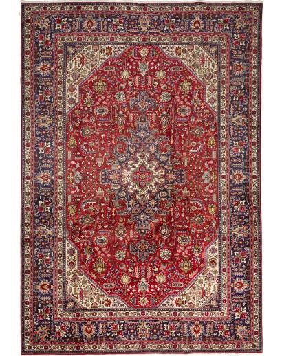 Tappeto Tabriz Persia marrone beige 203x295