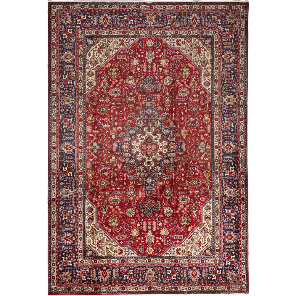 Tappeto Tabriz Persia marrone beige 203x295 Tappeto Tabriz Persia marrone beige 203x295