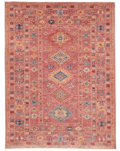 Tappeto Kazak Fine Pakistan marrone grigio 150x201