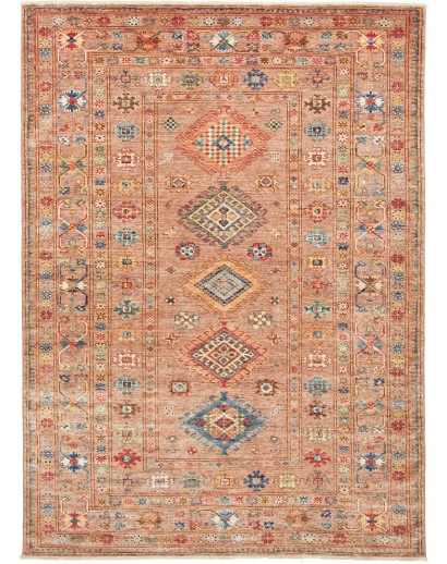 Tappeto Kazak Fine Pakistan marrone grigio 155x212