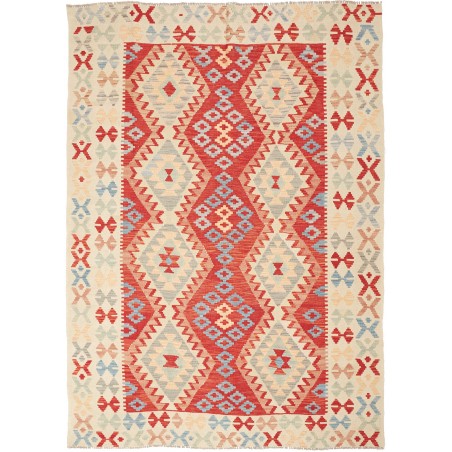 Tappeto Kilim Afghanistan giallo rosso 168x235