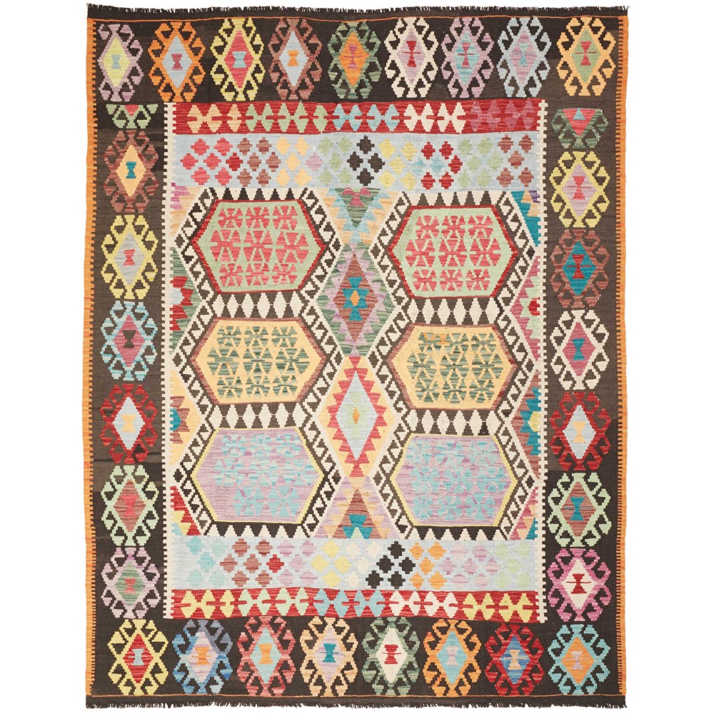 Tappeto Kilim Afghanistan beige grigio 184x233