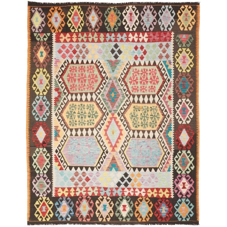 Tappeto Kilim Afghanistan beige grigio 184x233