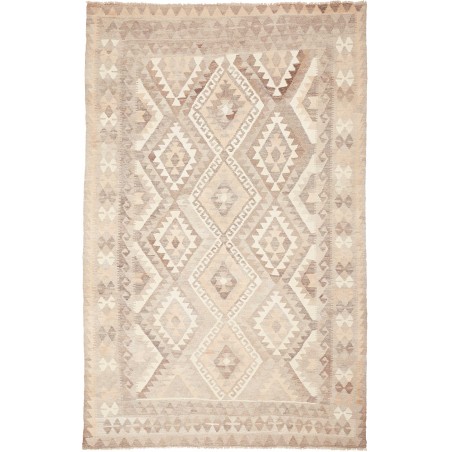 Tappeto Kilim Afghanistan bianco beige 165x263