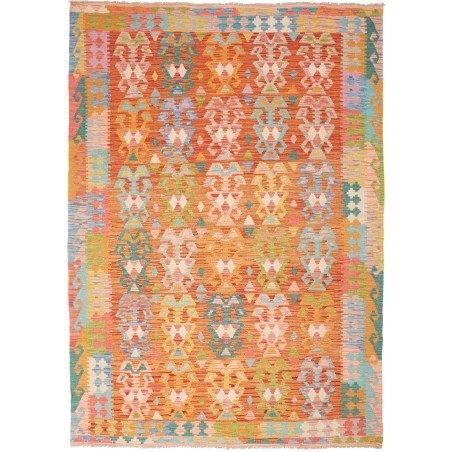 Tappeto Kilim Afghanistan arancione marrone 176x250