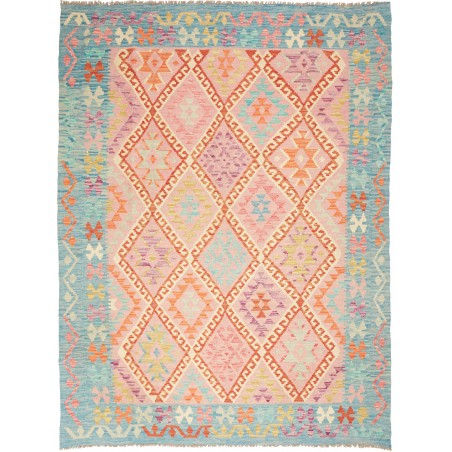 Tappeto Kilim Afghanistan marrone blu 180x240