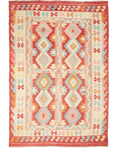 Tappeto Kilim Afghanistan giallo arancione 175x250