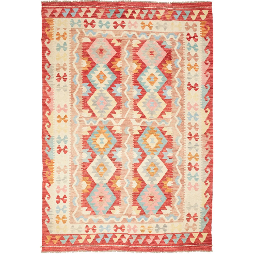 Tappeto Kilim Afghanistan giallo arancione 175x250