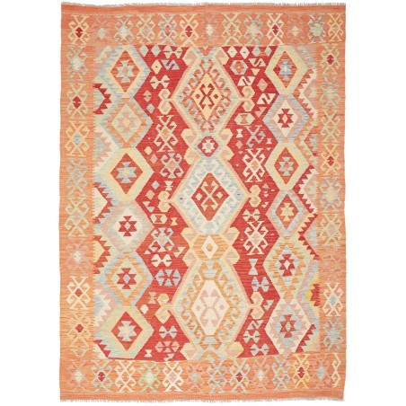 Tappeto Kilim Afghanistan marrone rosso 182x248