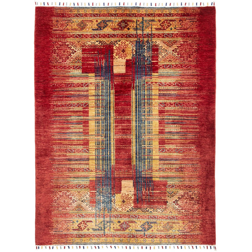 Tappeto Siva Pakistan marrone arancione 146x203