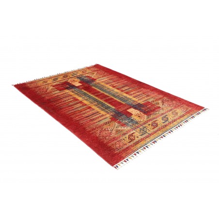 Tappeto Siva Pakistan marrone arancione 146x203