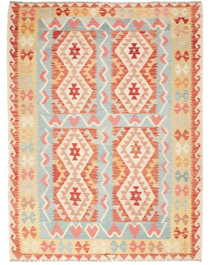 Tappeto Kilim Afghanistan giallo arancione 181x238