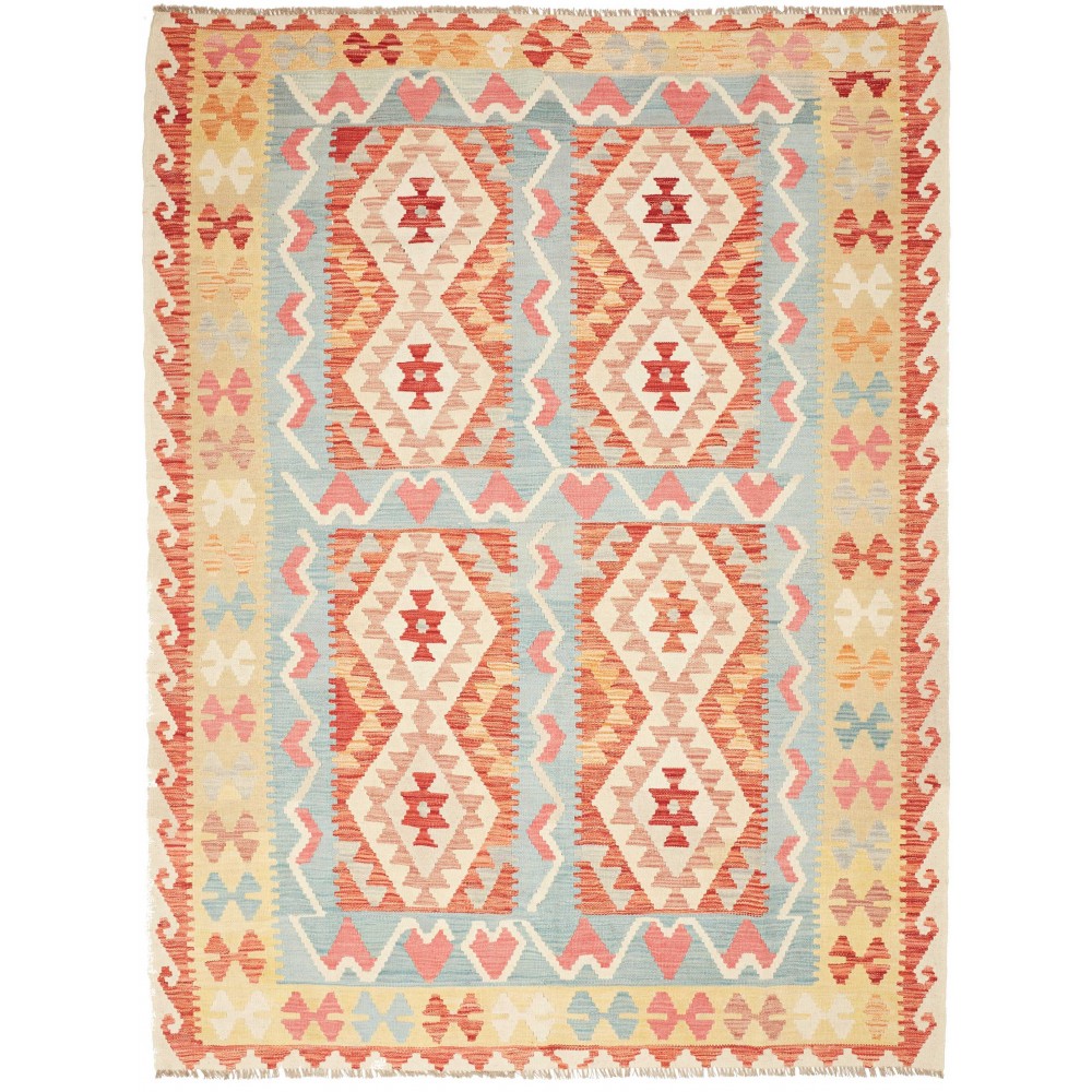 Tappeto Kilim Afghanistan giallo arancione 181x238