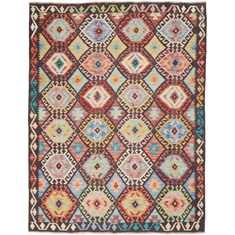 Tappeto Kilim Afghanistan marrone grigio 184x234
