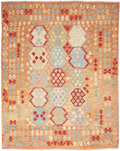 Tappeto Kilim Afghanistan marrone arancione 188x230