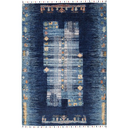 Tappeto Siva Pakistan grigio azzurro 118x178