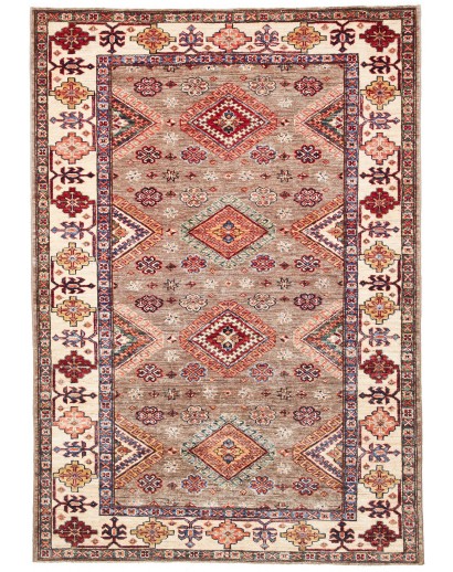 Tappeto Kazak Fine Pakistan marrone azzurro 125x185