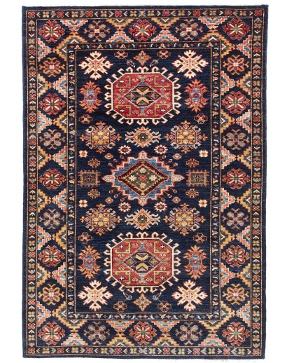 Tappeto Kazak Fine Pakistan marrone arancione 129x187