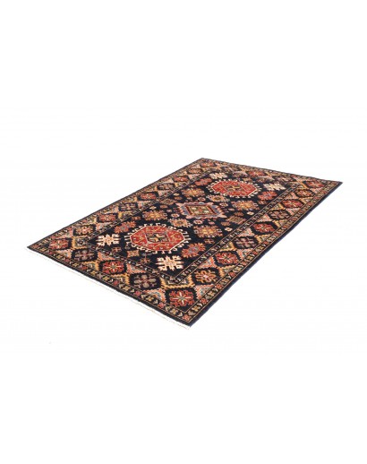 Tappeto Kazak Fine Pakistan marrone arancione 129x187