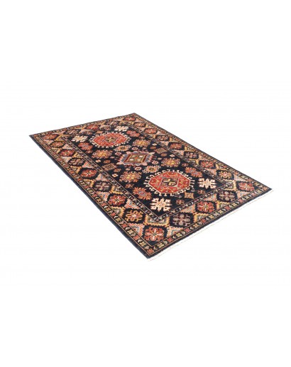 Tappeto Kazak Fine Pakistan marrone arancione 129x187