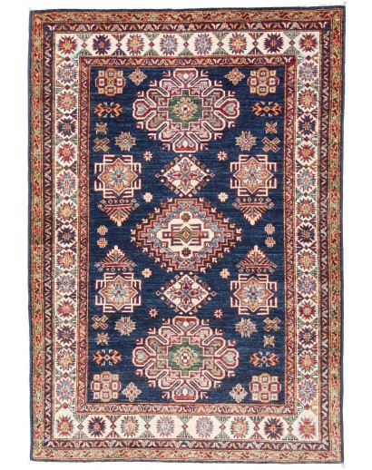 Tappeto Kazak Fine Pakistan marrone grigio 127x182