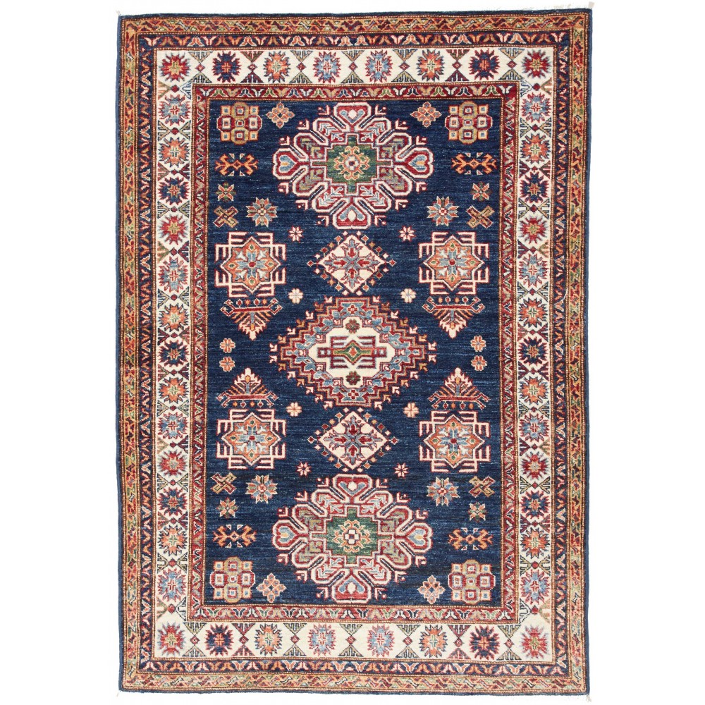 Tappeto Kazak Fine Pakistan marrone grigio 127x182