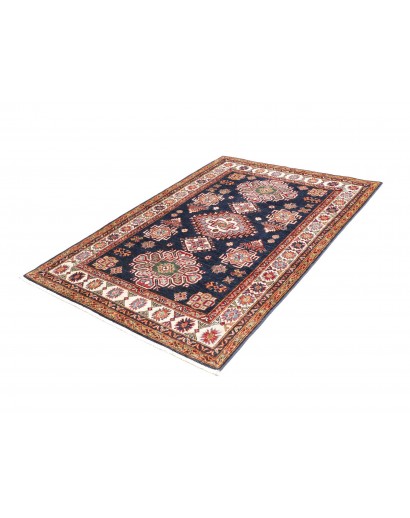 Tappeto Kazak Fine Pakistan marrone grigio 127x182