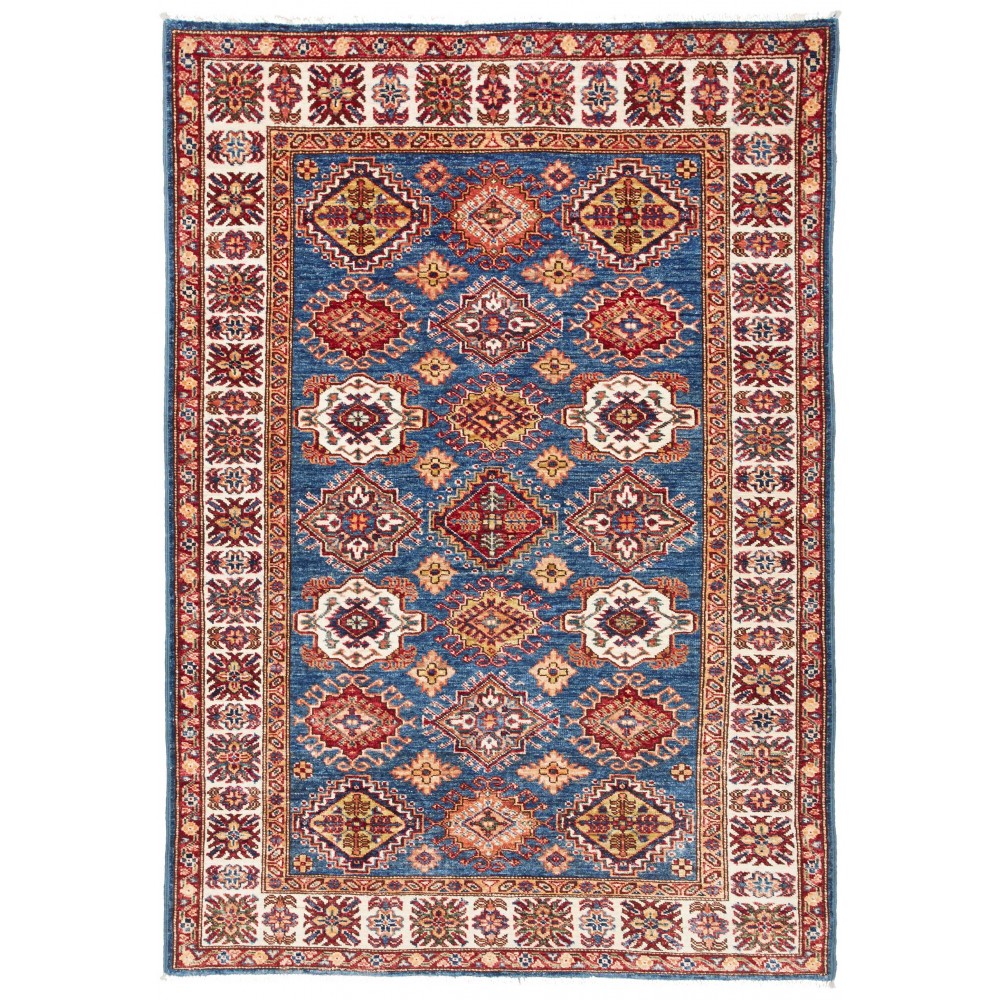 Tappeto Kazak Fine Pakistan bianco marrone 123x173