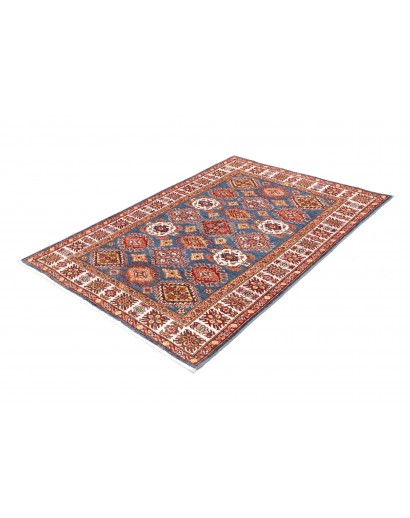 Tappeto Kazak Fine Pakistan bianco marrone 123x173