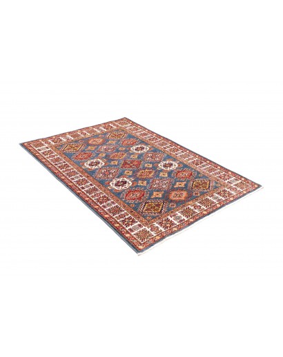 Tappeto Kazak Fine Pakistan bianco marrone 123x173