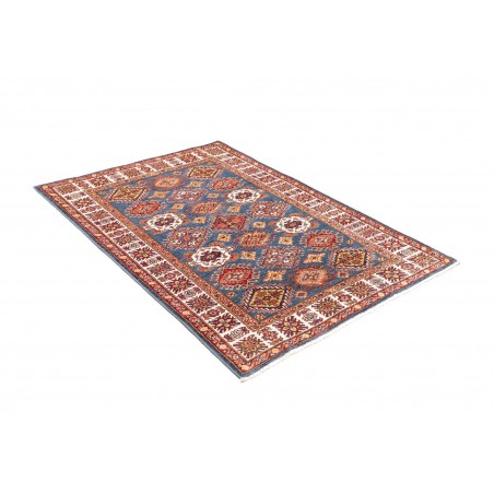 Tappeto Kazak Fine Pakistan bianco marrone 123x173