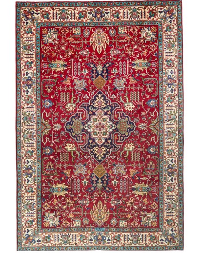 Tappeto Tabriz Persia marrone giallo 193x286