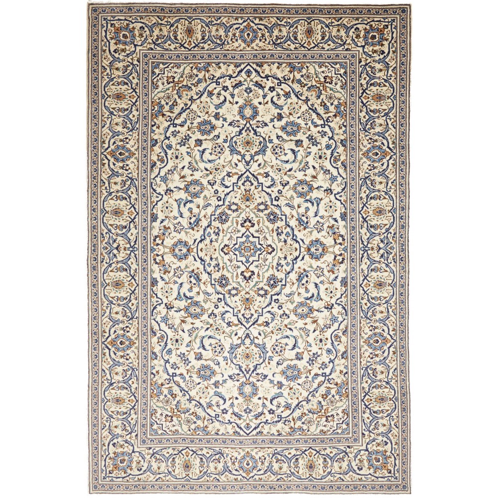 Tappeto Kashan Persia bianco grigio 200x300 Tappeto Kashan Persia bianco grigio 200x300