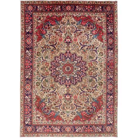 Tappeto Tabriz Persia marrone grigio 210x293