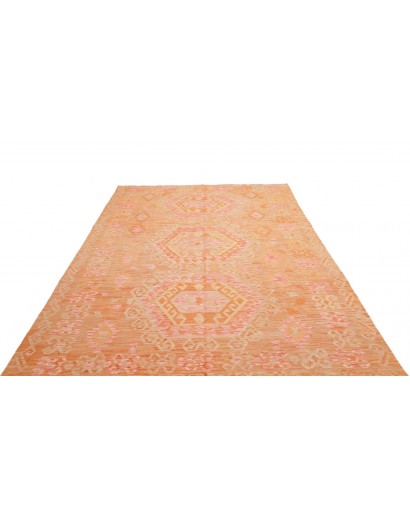 Tappeto Kilim Afghanistan marrone giallo 205x306