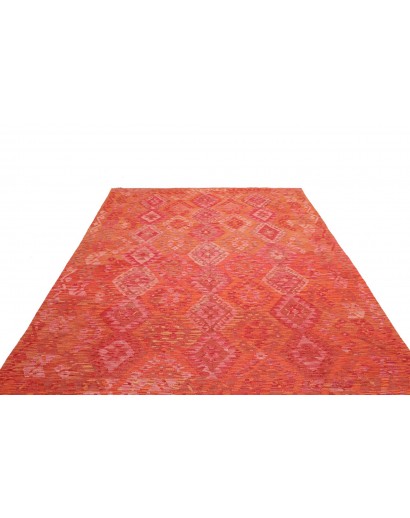 Tappeto Kilim Afghanistan rosso arancione 205x295
