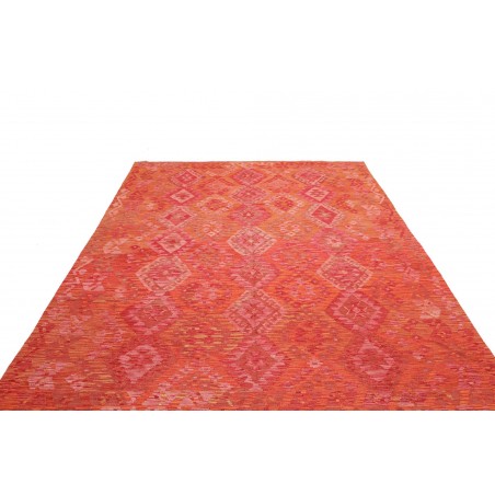 Tappeto Kilim Afghanistan rosso arancione 205x295