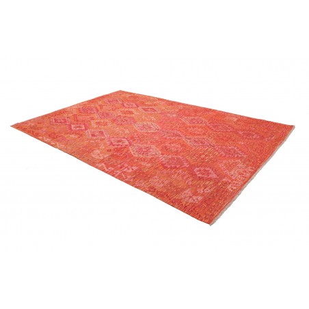 Tappeto Kilim Afghanistan rosso arancione 205x295