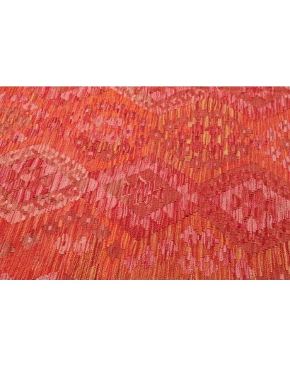 Tappeto Kilim Afghanistan rosso arancione 205x295
