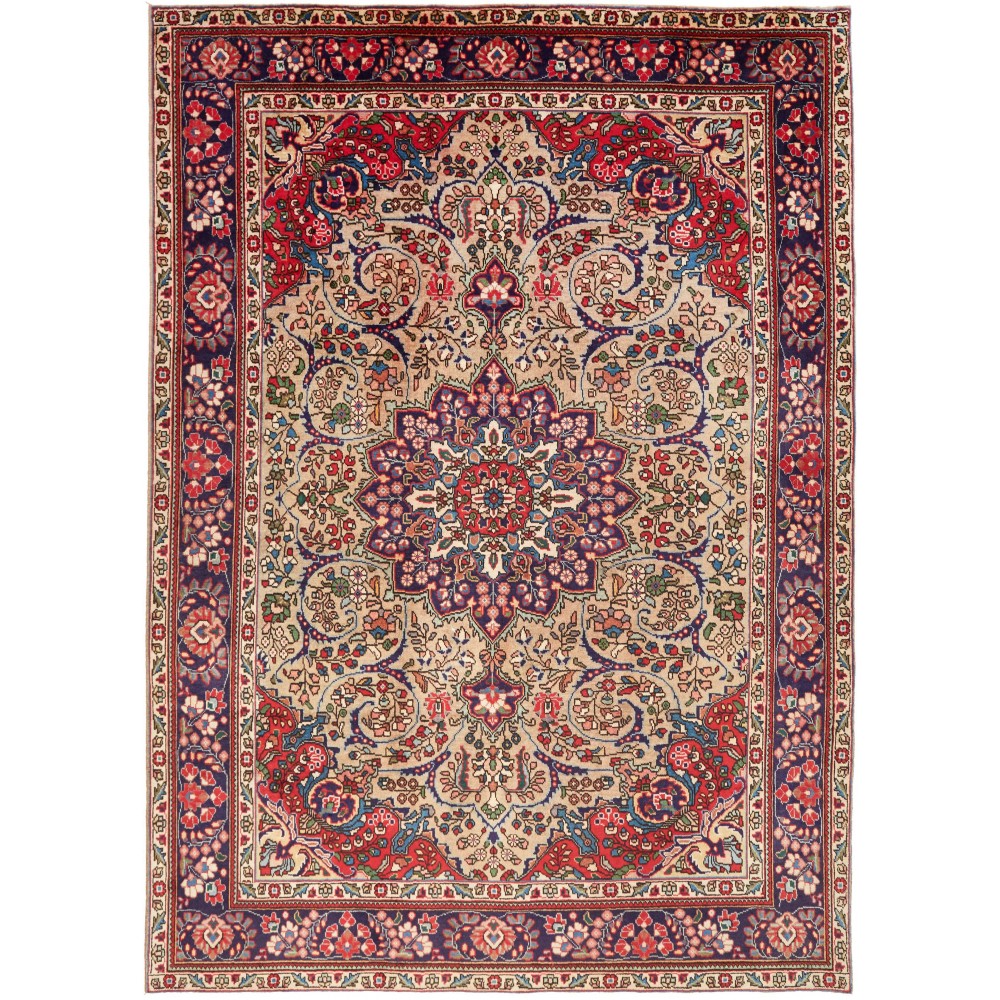 Tappeto Tabriz Persia marrone grigio 210x295 Tappeto Tabriz Persia marrone grigio 210x295