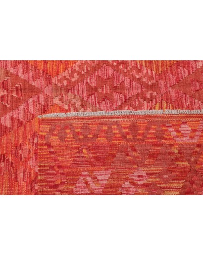 Tappeto Kilim Afghanistan rosso arancione 205x295