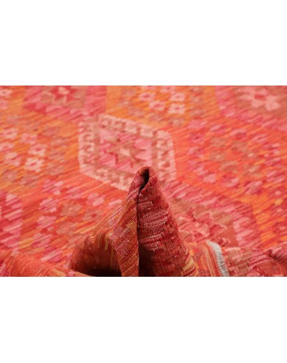 Tappeto Kilim Afghanistan rosso arancione 205x295