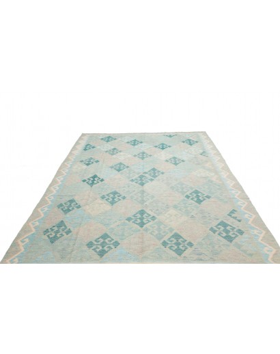 Tappeto Kilim Afghanistan bianco blu 205x297
