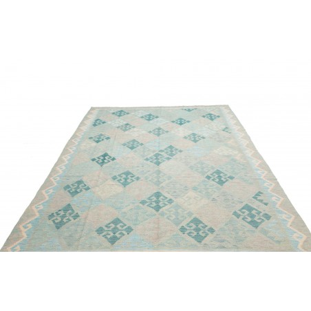 Tappeto Kilim Afghanistan bianco blu 205x297