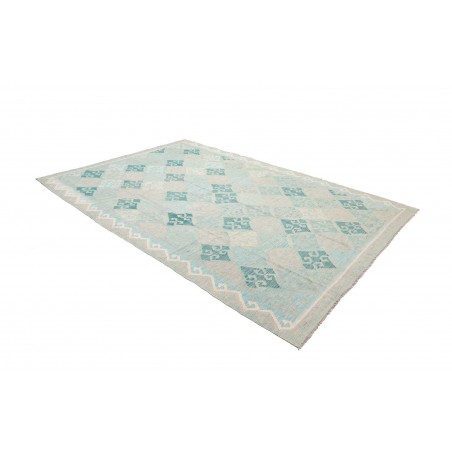 Tappeto Kilim Afghanistan bianco blu 205x297