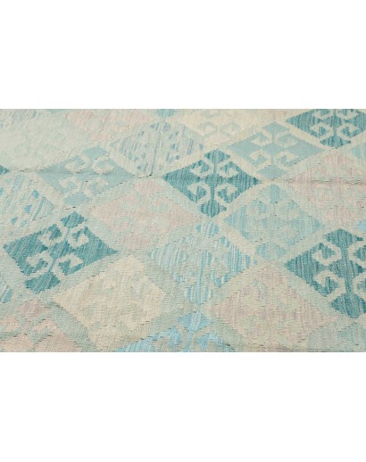 Tappeto Kilim Afghanistan bianco blu 205x297