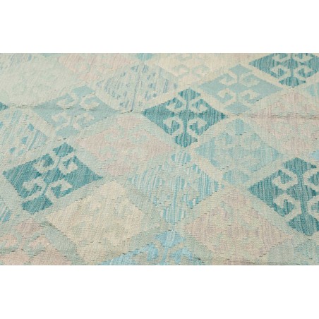 Tappeto Kilim Afghanistan bianco blu 205x297