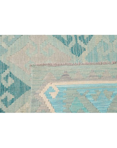 Tappeto Kilim Afghanistan bianco blu 205x297
