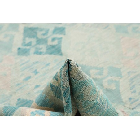 Tappeto Kilim Afghanistan bianco blu 205x297